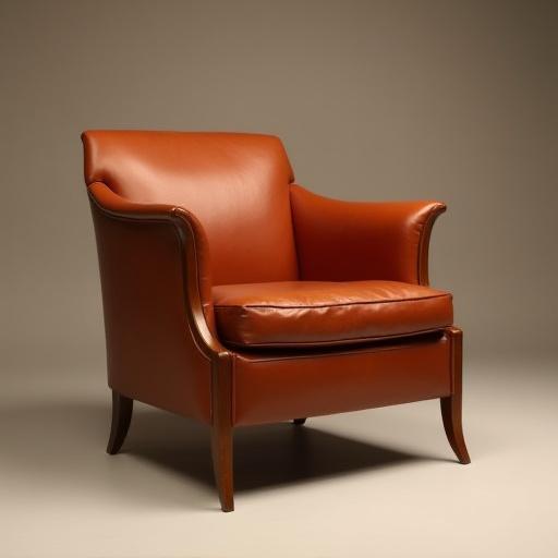 Restaureret vintage læderlænestol